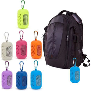 Cooling Towel Circular Silicone Wrapped Cold Towel Quick Drying Microfiber Towels Beach Accessories Towel Sport Fitness 1PC