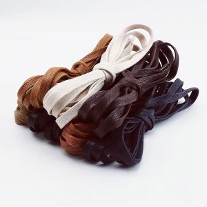 Waxed Flat Shoelaces 6mm Width Boots Oxford Shoe laces Waterproof Leather Shoelace Shoe Accessorie 60/80/100/120/140/180cm 1Pair