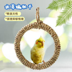 Swings สำหรับสุนัขและแมว ห่วงสำหรับตุ๊กตา พวงกุญแจตกแต่งหอพักนก ของเล่นสำหรับร้องเพลงและกัดกิน ผลิตจากยางและโลหะผสม