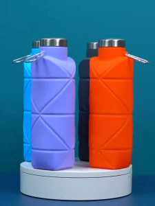 700ml Silicone Foldable Water Bottle Sports Outdoor Gym Travel Camping Bottle Botol Air Lipat 折叠水瓶