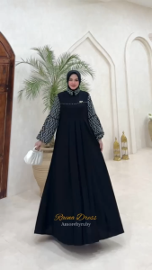Desain Gamis Edisi Raina: Pakaian Wanita Elegan & Modern Motif Terbaru