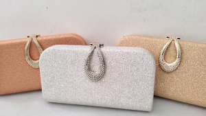 Model Baru! Clutch Cantik Tas Pesta Kondangan Wanita Diamond 2535 Simple Elegan