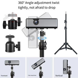 Universal projector stand foldable retractable bedside floor desktop tripod universal head projection universal 1/4 floor stand head