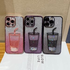 Honor X8B X7A X7B X9B X7 X9A X9 70 90 Lite X8 X6 Magic 5 6 Pro Dynamic Liquid Bling Quicksand Cup Phone Case