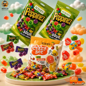 ROSHEN Peppinezz Sour & Jelly Candy /Filled Sweet Candies/Available in: 1KG 500G 250G and 100G