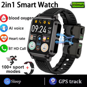 GPS 2in1 Smart Watch with Earphone IP68 Waterproof 2.01 Screen Bluetooth Call 180+ Sport Mode Smartwatch Men Women Watches Man