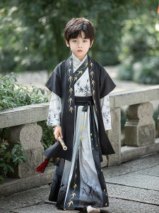 Boys Hanfu Ancient Costume Kindergarten Boy Ming Dynasty Ma Face Skirt Children Performance Clothes Ethnic Style Childrens Clothing