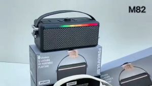 Loa Bluetooth Speaker M-82 Loa nghe nhạc không dây Bluetooth 5.1 siêu hay Có LED RGB đổi màu thông minh dây sạc Type C