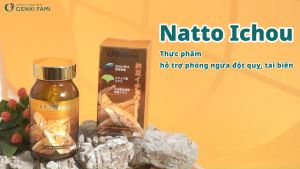 Phòng Ngừa Đột Quỵ Bổ Não Giúp Ngủ Ngon Giảm Căng Thẳng Mệt Mỏi Nattokinase 3000FU Natto Ichou Genki Fami Nhật Bản