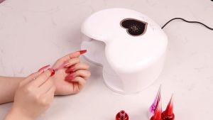 High Power 96W RED Light LED Nail Lamp Heart Shape Gel UV Lamp Manicure Nail Polish Dryer Machine for Fast Drying All Gel Polish