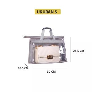 Tempat penyimpanan tas serbaguna transparan anti debu