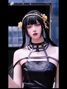 Spy X Family Yor Forger Cosplay Costumes Anime Black Long Dress Uniform Outfit Full Set Halloween Fashion