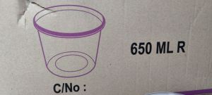 Thin wall DM Container Datar  650 ML R ISI 25 PCS