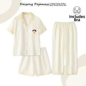 DAISONG | Padded Plus Size Summer Sleepwear Set