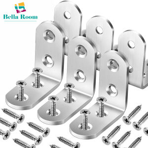 1/5 Pcs L-Shaped Stainless Steel Corner Code Bracket Thicken Cabinet Fixing Connector for Board Shelf Support