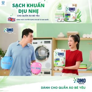 Nước giặt OMO Matic cho Quần áo Bé yêu túi 3.6kg