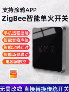 Smart Single Line Zigbee Switch Touch Double Control Taobao Spirit Sound Control Mobile Phone Graffiti Remote Control