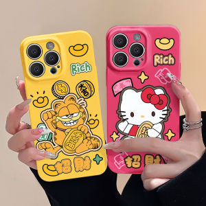 Hellokitty Coffee Cat Lucky Story New Model Full Package Phone Case Suitable for Huawei Mate60 pro Xiaomi 13 OnePlus Vivo Honor Nova Redmi Oppo Kitty Cat High End Feel Plastic Protective Shell