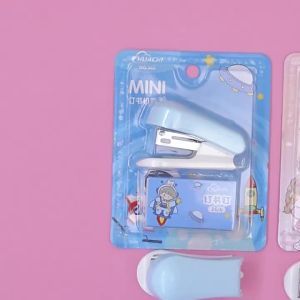 [SG]  Cartoon Stapler Set High-Value Effort-Saving Binding hine Cute Mini Small Portable Stapler