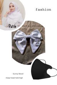[1Set] jilbab segiempat+strap pita+masker