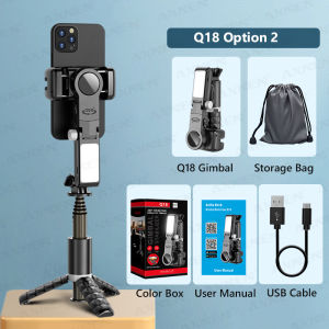 AXNEN | AXNEN AI Desktop Gimbal Selfie Stick Tripod with Light 360° Rotation Shoot Extendable 27.55” for Live Streaming Bluetooth Remote