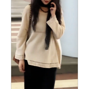 QINGNAER | Plus Size Soft Gentle Korean Style Sweater