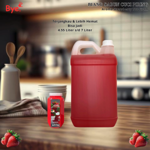 Sabun Cuci Piring Strawberry Scent 700gr Botol Lajang - Ramah Lingkungan Bebas Sulfat