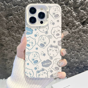 Creative Couple Phone Case Chiikawa Hollow out Silver Color Acrylic Protective Shell for iPhone 16 pro Max Xiaomi 13 Vivo New Redmi K70 Huawei Honor Oppo
