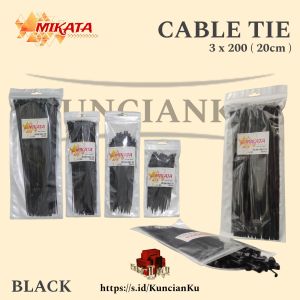 mikata cable tie 3 x 200 isi 100 pcs mikata kabel ties 20 cm kabel ties 3 x 200 kabel tis 20 cm kabel tie cable ties 3 x 200