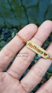 Gelang Nama - Zedd Jewelry: Warna Silver dan Emas Tahan Lama Anti Karat - Cantik Berkualitas Cocok Untuk Kado Hadiah - Antony Bracelet: Titanium 18K Gold Plated - COD Bayar Di Tempat