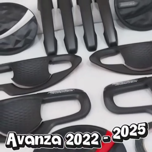 Aksesoris Mobil Toyota Avanza 2022 Cover Handle Outer Pintu Tutup Bensin Hitam Trapesium Smartkey