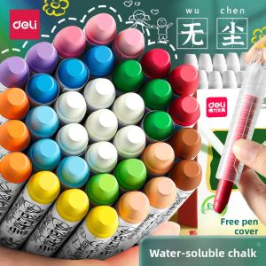 MONLEYTA | Water Soluble Dust Free Chalk Set 12 Colors For Nursery Teaching Blackboard Reports Wet Cleaning Solid Kindergarten Special Use