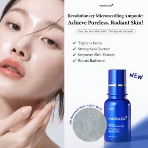 Medicube ONE DAY PORE SHOT 2000/7500 Lacto Exosome Micro-Needling Ampoule | AHA+BHA+PHA 30ml | Pore Minimizing & Skin Barrier Repair Serum | At-Home Liquid Microneedling Treatment | Korean Skincare