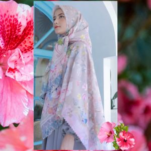 [BUY 3 GET 1 FREE HIJAB] HIRA-Hijabwanitacantik - Segiempat Hibi Scarf Standart & Jumbo | Hijab Premium | Dengan Lasercut Seamless