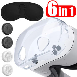 Transparent Soft TPU Protective Case for Meta Quest 3S Sturdy Damage-Resistant Cap with Camera Protector Controller Covers