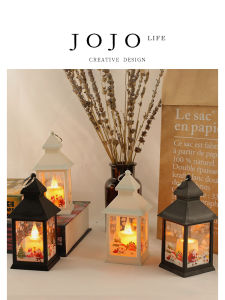 Nordic Style Decorative Candlestick Lamp Night Light Small Lamp Ornaments Christmas Decoration by JOJO L PD Blows
