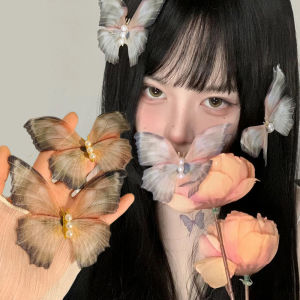 ปิ่นปักผมหน้าม้าจับปลาฉลามน่ารักกิ๊บหนีบผมกิ๊ฟติดผมผีเสื้อสำหรับเด็กผู้หญิงเครื่องประดับผมยอดนิยมปิ่นปักผมจับ