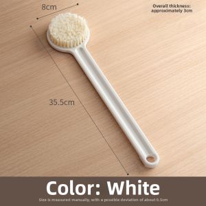 LANJIAOLUO | Long Handle Soft Bristle Exfoliating Bath Brush