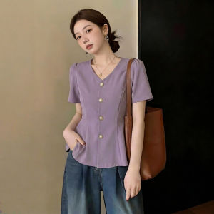 AIYITI | French Elegance V-Neck Slimming Plus Size T-Shirt