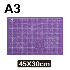 A3 Self-Healing Cutting Mat 45x30cm 3mm Thick Heavy Duty PVC Solid Core Double Sided Grid Craft DIY Office Tool
