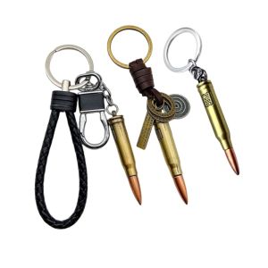 1 PCS Game PUBG Keychain Creative Alloy Detachable Thread Head Keyring Leather Rope Key holders Men Women Charms Gifts