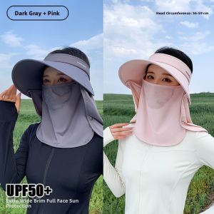 MiiOW | Womens Sunscreen Face Mask Ice Silk Outdoor Cycling Full Face Cover UV Protection Breathable Casual Style Summer Hat