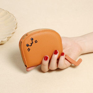 2025 New JIFANPAUL Cat Design Compact Multibracelets Cartoon Pattern Coin Purse Womens Mini Card Holder Synthtic Leather Wallet