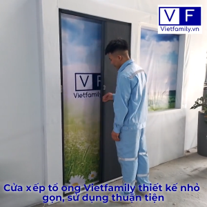 Cửa xếp tổ ong Vietfamily lắp nhà vệ sinh