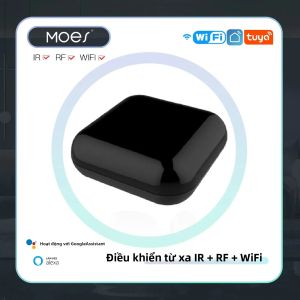 Moes tuya Wifi IR RF từ xa cho điều hòa không khí TV phổ hồng ngoại điều khiển từ xa làm việc với Alexa Google nhà