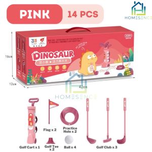 Children Golf Toy Set Golf Club Ball Practice Hole Cart Trolley Sports Indoor Outdoor Family Gift Girl Boy | Mainan Golf
