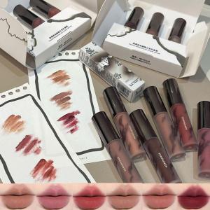 HERORANGE Lip Glaze Matte Velvet Color พร้อมชุด Fine Glitter Lip Glaze