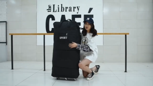 Sport Expandable Foldable Luggage Bag Suitcase Trolley Bag with 6 Heavy Duty Wheels Water Resistant Travel Bags