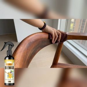 Ouhoe Furniture Beeswax Spray Furniture Floor Care Polishing Waterproof Anti-Crack Scratch Renovation Care Wax (120ml)