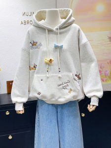 LTST | American Style Heavy Work Cartoon Dog Drawstring Hoodie Loose and Comfortable Matching